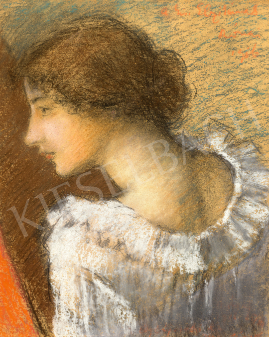 Rippl-Rónai József - Fiatal lány fehér blúzban, 1916 | 68. Aukció aukció / 125 tétel
