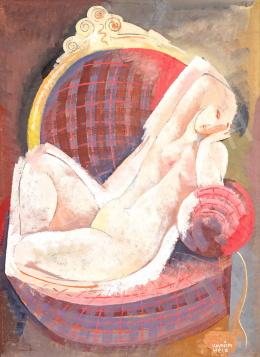  Kádár, Béla - Art Deco Nude in an Armchair 