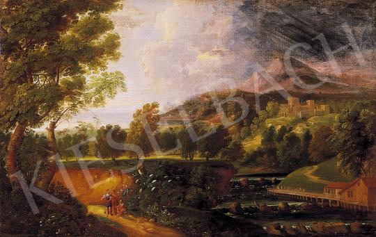Unknown Dutch painter, second half of the 17t - Riverside Landscape with Figures | 5th Auction auction / 174 Lot