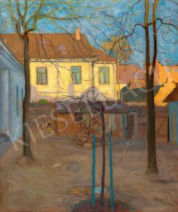  Pólya, Tibor - Sunlit Yard in Szolnok, 1906 