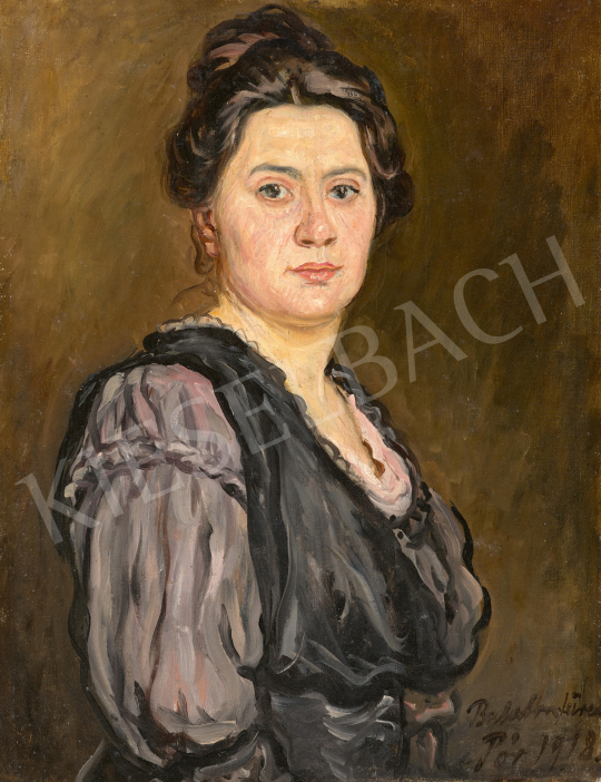  Pór Bertalan - Női portré, 1913 | 68. Aukció aukció / 170 tétel