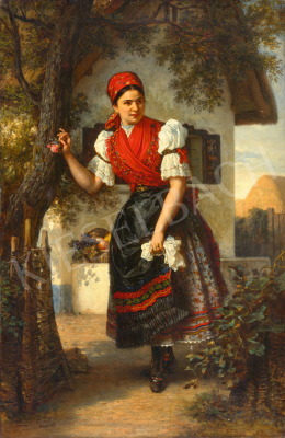 Than Mór - Szerelemre várva (A fehér keszkenő), 1883 