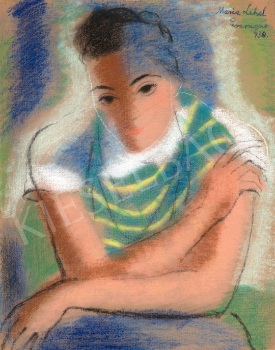 Lehel, Mária - Girl in a Yellow Striped Blouse, 1938 | 68th Auction auction / 192 Lot