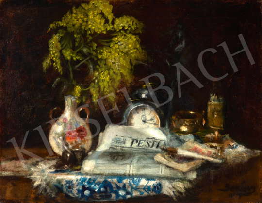 Berény, Róbert - Studio Still Life with a Clock, c. 1905 | 68th Auction auction / 199 Lot