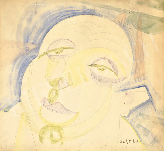  Scheiber, Hugó - Meditating Self-Portrait, early 1930s | 68th Auction auction / 223 Lot