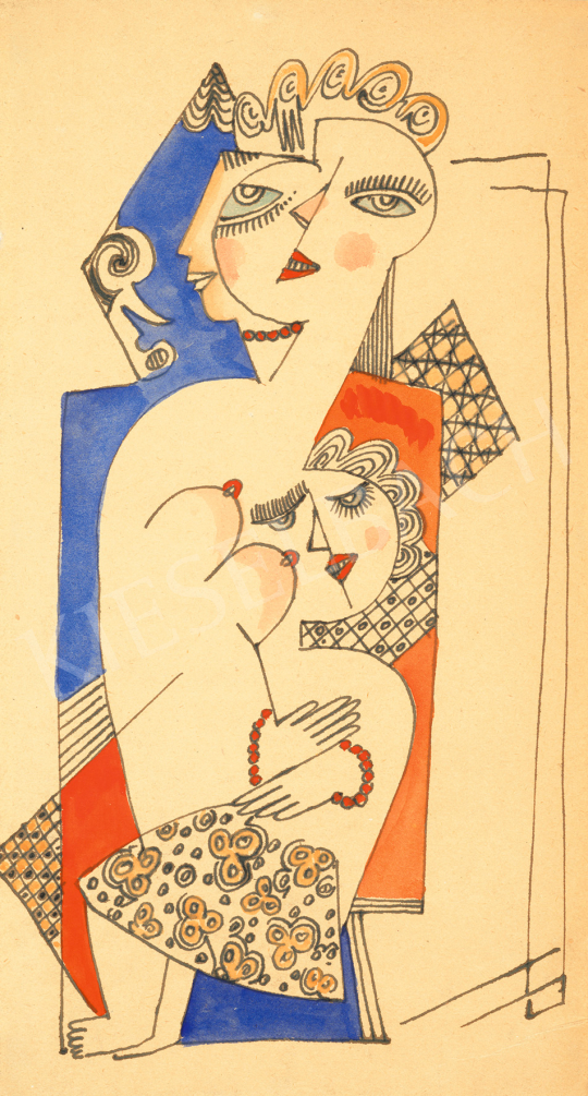  Kádár, Béla - Mother with Child, 1920s | 68th Auction auction / 224 Lot