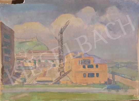 For sale Bor, Pál - Construction of a technical university 's painting