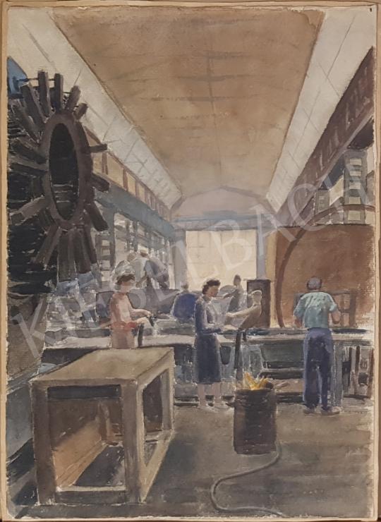 Eladó Bor Pál - Ganz gyári munkások  festménye