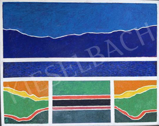 For sale Orvos, András - Pop Art Landscape (Mountain, River, Layers) 's painting