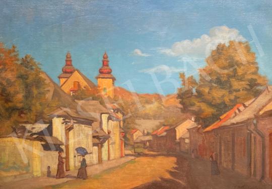  Réthy, Károly -  Part of the street in Nagybánya painting