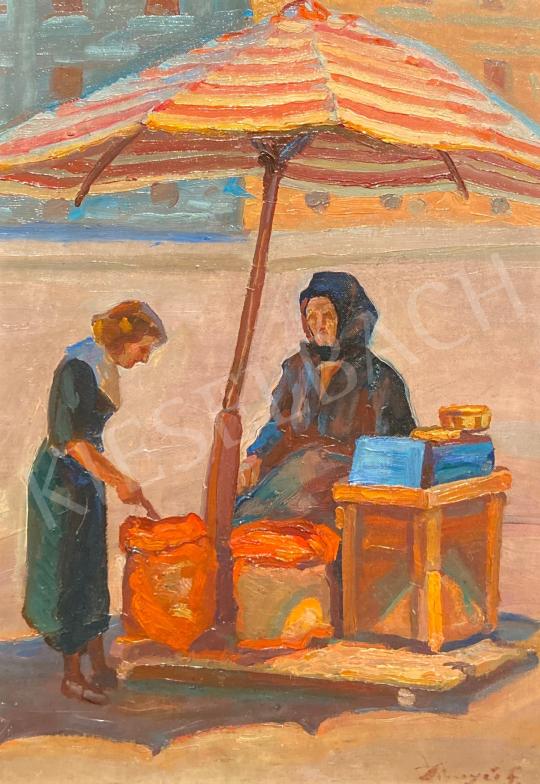 For sale Dinnyés, Ferenc - Under an umbrella 's painting