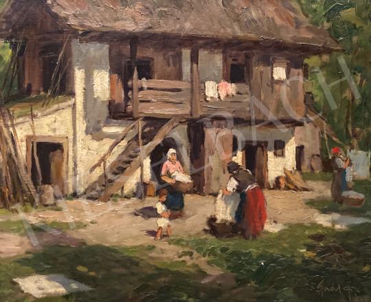 For sale Gaál, Ferenc -  In the yard of a village house 1932 's painting