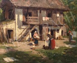 Gaál, Ferenc -  In the yard of a village house 1932 