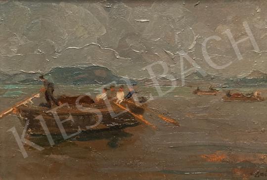 Gaál, Ferenc - Rowers on Lake Balaton painting