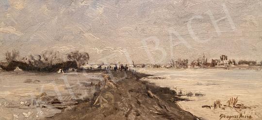 For sale  Greguss, Imre - View of Szeged in 1879 's painting