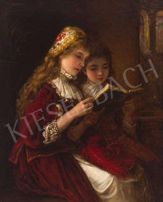 Eladó Bruck Lajos - Olvasó lányok, 1890 körül festménye