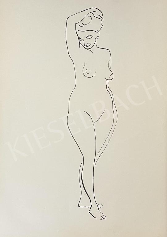 For sale  Vaszary, János - Lady silhouette, nude 's painting