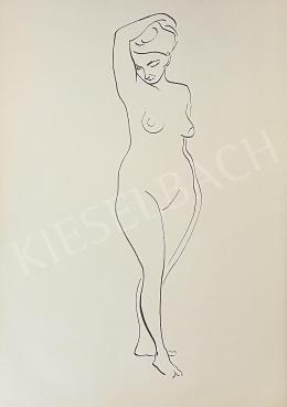  Vaszary, János - Lady silhouette, nude 