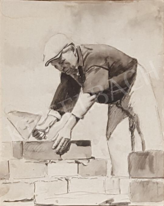 For sale Bor, Pál -  Bricklayer worker 's painting