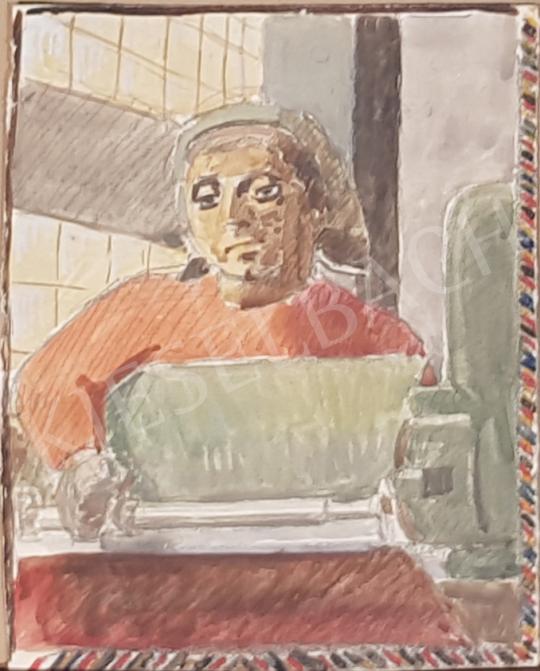 Eladó Bor Pál - Szövőnő a Ganz gyárban  festménye