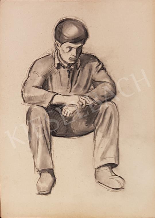Eladó Bor Pál - Ülő férfi  festménye
