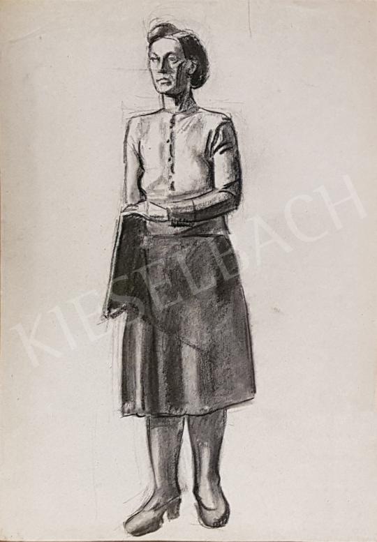 Eladó Bor Pál - Mappát tartó nő  festménye