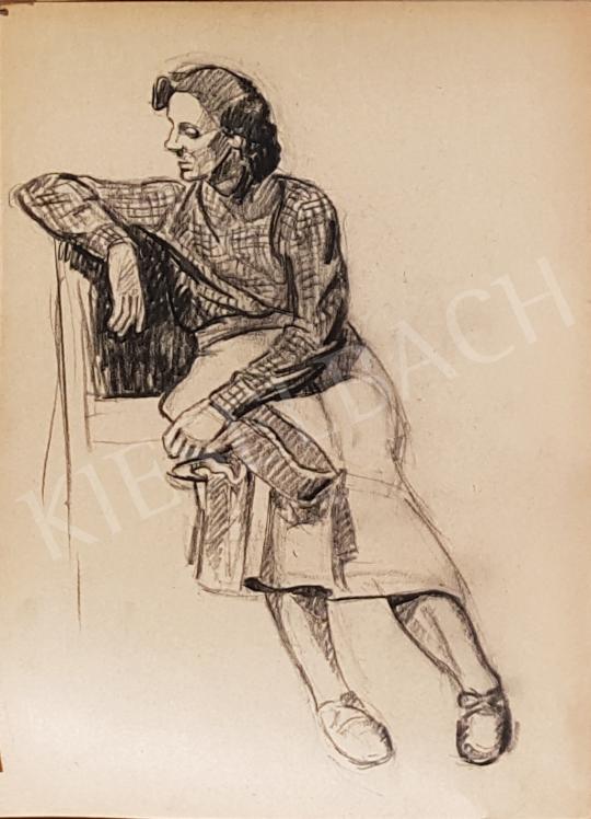Eladó Bor Pál - Pihenő nő  festménye