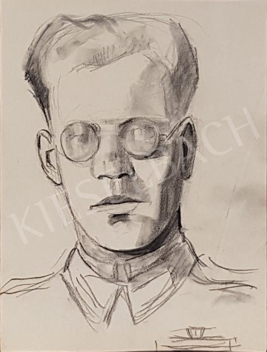 Eladó Bor Pál - Szemüveges férfi portréja  festménye