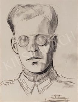 Bor Pál - Szemüveges férfi portréja  