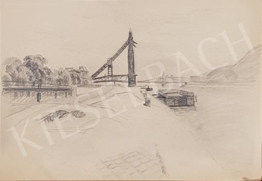 Eladó Bor Pál - Csonka Erzsébet-híd budapesti látképpel  festménye