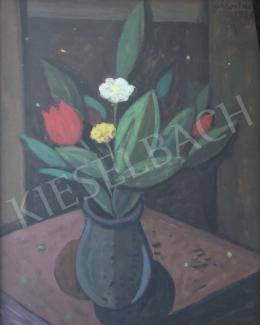  Gábor, Móric - Still life with tulips 1958 