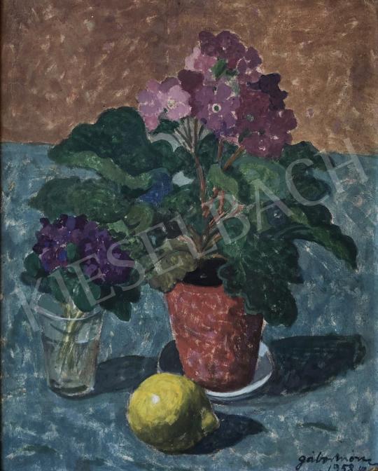 For sale  Gábor, Móric - Still life with violets 1958 's painting