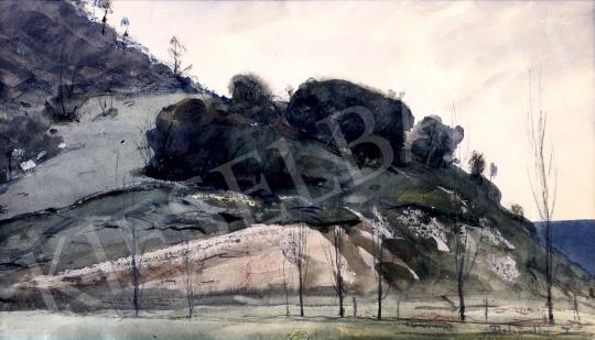 Dobroszláv, Lajos - Siklós hillside 1967 painting