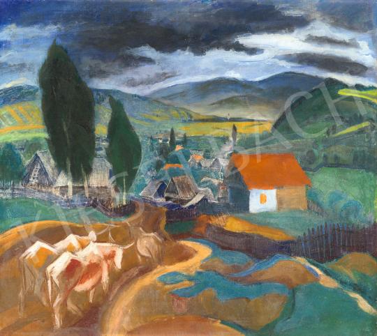  Mágori Varga, Béla - Transylvania, c. 1940 painting
