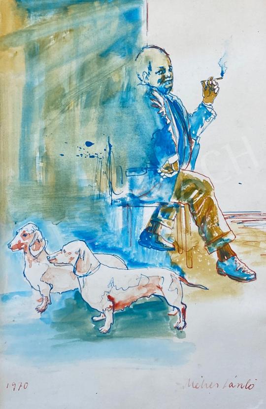  Méhes, László - Afternoon rest 1970 painting