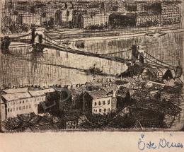 Ősz, Dénes - View of Buda with the Chain Bridge 