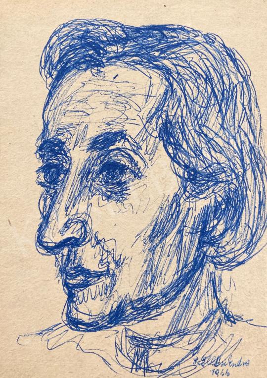  Szőllősi Endre  - Portrait 1966 painting