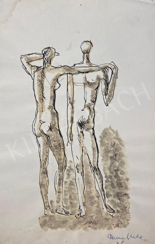 Eladó Ismeretlen festő - Ádám és Éva 1968 festménye
