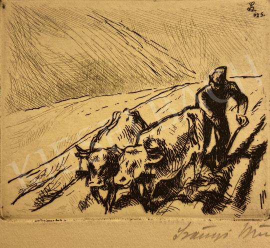  Szőnyi, István - Plowing 1925 painting