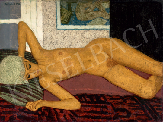  Czene, Béla jr. - Reclining Nude, 1966  painting