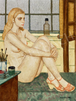  Czene, Béla jr. - Blonde Nude in front of Studio Window, 1976  