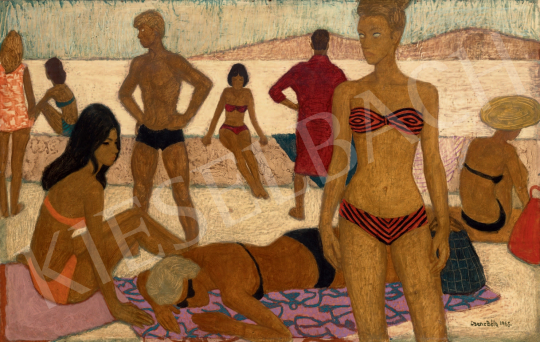  Czene Béla - Csíkos bikini festménye