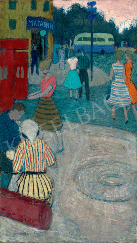  Czene, Béla jr. - Shoeshiner in Moscow, 1960  painting