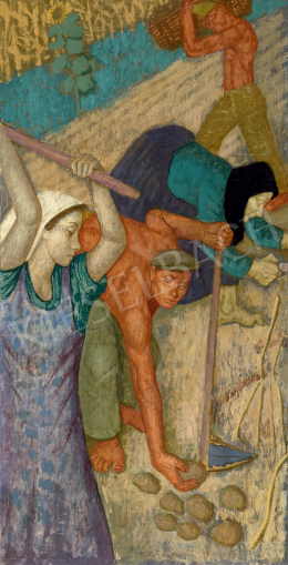  Czene, Béla jr. - Potato Harvesters, 1947 körül   