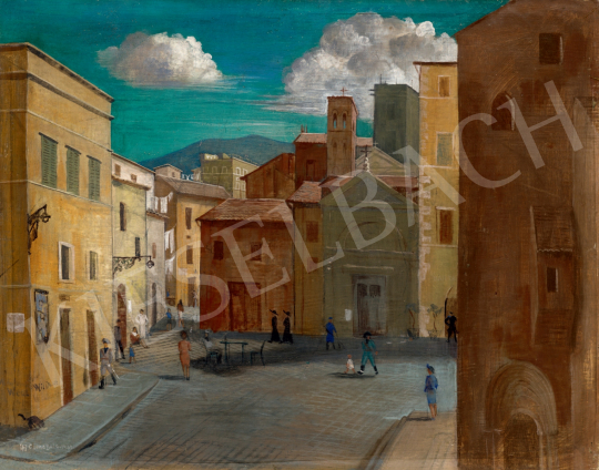  Czene, Béla jr. - Little Square in Rome, 1939  painting