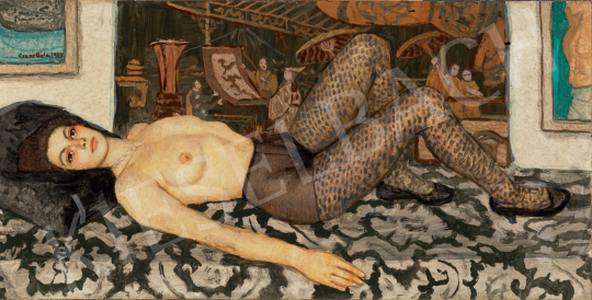  Czene, Béla jr. - Erika in Stockings, 1987  painting