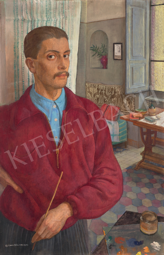  Czene, Béla jr. - Self-Portrait in Rome, 1939  painting