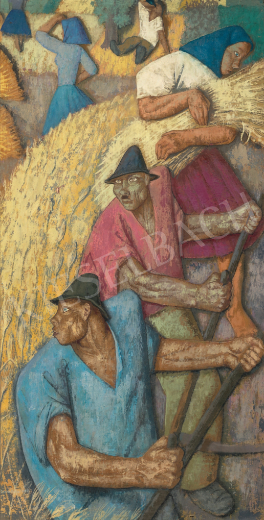  Czene, Béla jr. - Harvest, 1947  painting