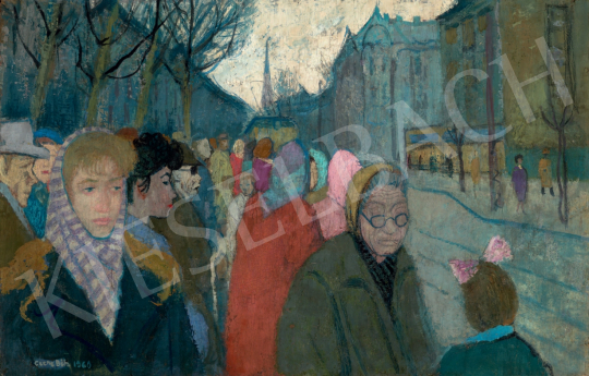  Czene, Béla jr. - Waiting for the Tram, 1958–60 painting