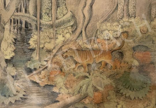 Eladó Klie Zoltán - Tigris az erdőben (Ösztönök) festménye